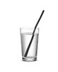 Prime Line Silicon Straw With Utensil Set black ModelQrt