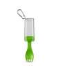 Prime Line Silicon Straw With Utensil Set lime green ModelSide