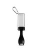 Prime Line Silicon Straw With Utensil Set black ModelSide