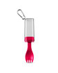 Prime Line Silicon Straw With Utensil Set red ModelSide