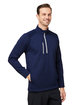 Zero Restriction Men's Quarter-Zip Pullover navy/ mtlc slvr ModelQrt