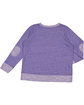 LAT Youth French Terry Long Sleeve Crewneck Sweatshirt purple melange ModelBack