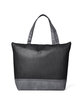 Prime Line Hexagon Pattern Non-Woven Cooler Tote Bag black ModelBack