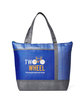 Prime Line Hexagon Pattern Non-Woven Cooler Tote Bag reflex blue DecoFront