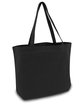 Liberty Bags Seaside Cotton Pigment-Dyed Large Tote washed black ModelSide