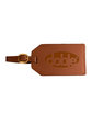 Leeman Grand Central Luggage Tag Sueded Leather tan DecoFront