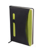 Leeman Naples Two-Tone Journal black/ lime grn ModelQrt