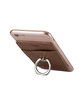 Leeman Tuscany Card Holder With Metal Ring Phone Stand tan ModelBack