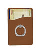 Leeman Tuscany Card Holder With Metal Ring Phone Stand tan ModelSide