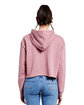 Lane Seven Ladies' Cropped Fleece Hoodie mauve ModelBack