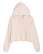 Lane Seven Ladies' Cropped Fleece Hoodie pale pink OFFront