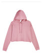 Lane Seven Ladies' Cropped Fleece Hoodie mauve OFFront