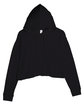 Lane Seven Ladies' Cropped Fleece Hoodie black OFFront