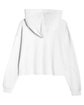 Lane Seven Ladies' Cropped Fleece Hoodie white OFBack