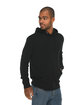 Lane Seven Unisex French Terry Pullover Hooded Sweatshirt black ModelSide