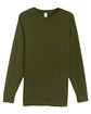 Lane Seven Unisex Heavyweight Long-Sleeve T-Shirt army green OFFront