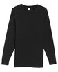 Lane Seven Unisex Heavyweight Long-Sleeve T-Shirt black OFFront