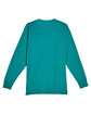 Lane Seven Unisex Heavyweight Long-Sleeve T-Shirt teal OFBack