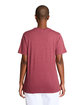Lane Seven Unisex Deluxe CVC T-Shirt burgundy heather ModelBack