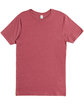 Lane Seven Unisex Deluxe CVC T-Shirt burgundy heather OFFront