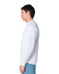 Lane Seven Unisex Urban Pigment-Dyed Crewneck Sweatshirt white ModelSide