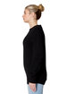 Lane Seven Unisex Urban Pigment-Dyed Crewneck Sweatshirt black ModelSide