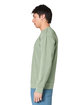 Lane Seven Unisex Urban Pigment-Dyed Crewneck Sweatshirt oil green ModelSide