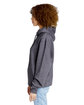 Lane Seven Unisex Future Fleece Hooded Sweatshirt heather charcoal ModelSide