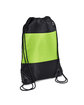 Prime Line Microfiber String Backpack black/ lime grn ModelQrt