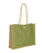 Prime Line Milan Jute Tote Bag lime green ModelQrt