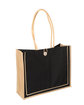 Prime Line Milan Jute Tote Bag black ModelQrt