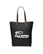Prime Line Urban Cotton Tote Bag with Leather Handles black DecoFront