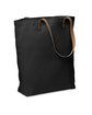 Prime Line Urban Cotton Tote Bag with Leather Handles black ModelQrt