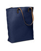 Prime Line Urban Cotton Tote Bag with Leather Handles navy blue ModelQrt