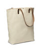Prime Line Urban Cotton Tote Bag with Leather Handles natural ModelQrt