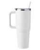 Harriton 40oz Vacuum Insulated Stainless Steel Travel Tumbler white ModelBack