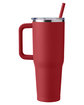 Harriton 40oz Vacuum Insulated Stainless Steel Travel Tumbler red ModelBack