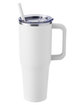 Harriton 40oz Vacuum Insulated Stainless Steel Travel Tumbler white ModelQrt