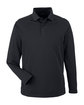 Harriton Men's Charge Snag and Soil Protect Long-Sleeve Polo black OFFront