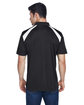 Harriton Adult Polytech Colorblock Polo black/ white ModelBack