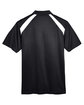 Harriton Adult Polytech Colorblock Polo black/ white FlatBack