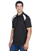 Harriton Adult Polytech Colorblock Polo black/ white ModelQrt