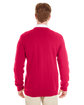 Harriton Men's Pilbloc V-Neck Button Cardigan Sweater red ModelBack