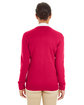 Harriton Ladies' Pilbloc V-Neck Button Cardigan Sweater red ModelBack
