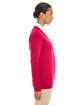 Harriton Ladies' Pilbloc V-Neck Button Cardigan Sweater red ModelSide
