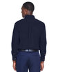 Harriton Men's Easy Blend Long-Sleeve TwillShirt withStain-Release navy ModelBack