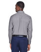 Harriton Men's Easy Blend Long-Sleeve TwillShirt withStain-Release dark grey ModelBack