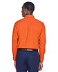 Harriton Men's Easy Blend Long-Sleeve TwillShirt withStain-Release team orange ModelBack