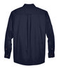 Harriton Men's Easy Blend Long-Sleeve TwillShirt withStain-Release navy FlatBack