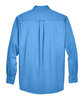 Harriton Men's Easy Blend Long-Sleeve TwillShirt withStain-Release nautical blue FlatBack
